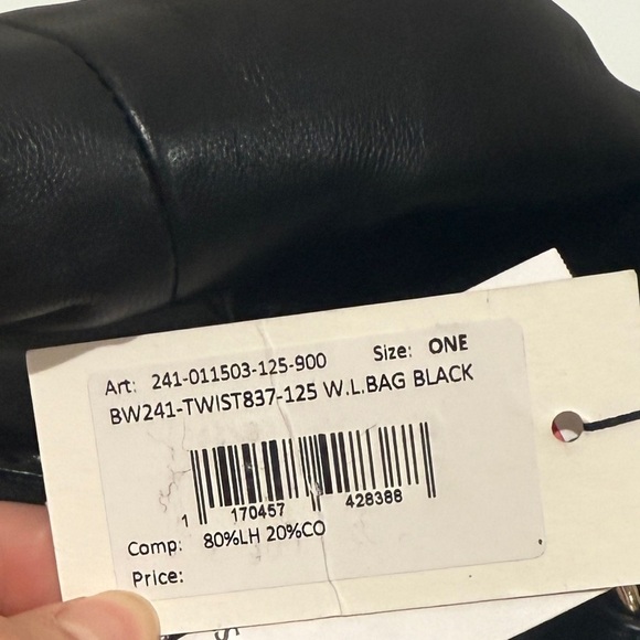 NWT Dries Van Noten Twister Leather Top Handle Shoulder Bag Black Made in Italy - Picture 3 of 16